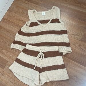 By together Stripped set. Short and Top.